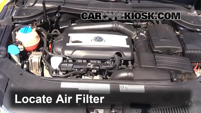 2013 Volkswagen CC Sport Plus 2.0L 4 Cyl. Turbo Sedan (4 Door) Air Filter (Engine) Replace